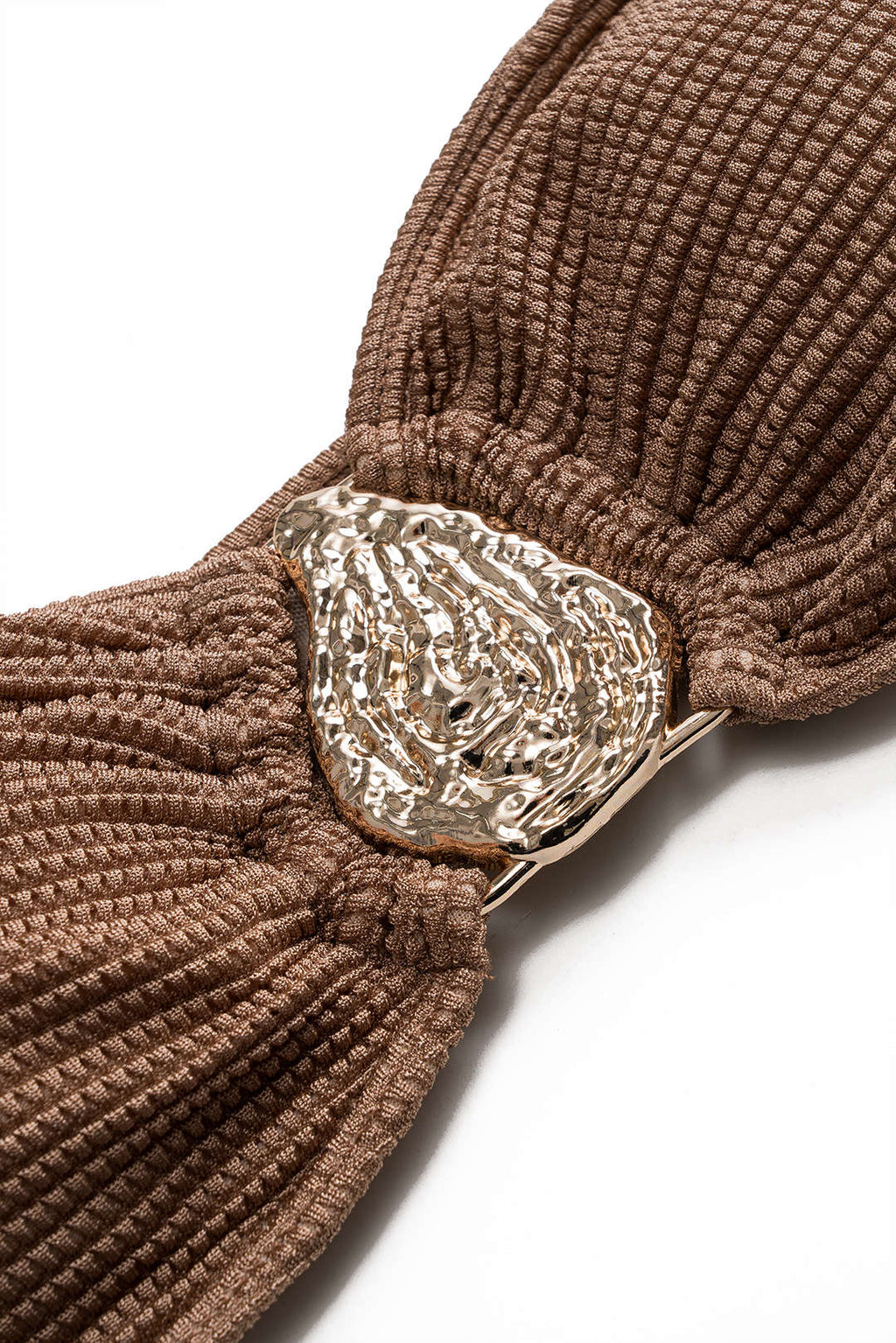 Gold Brown Bikini ve Pareo Set