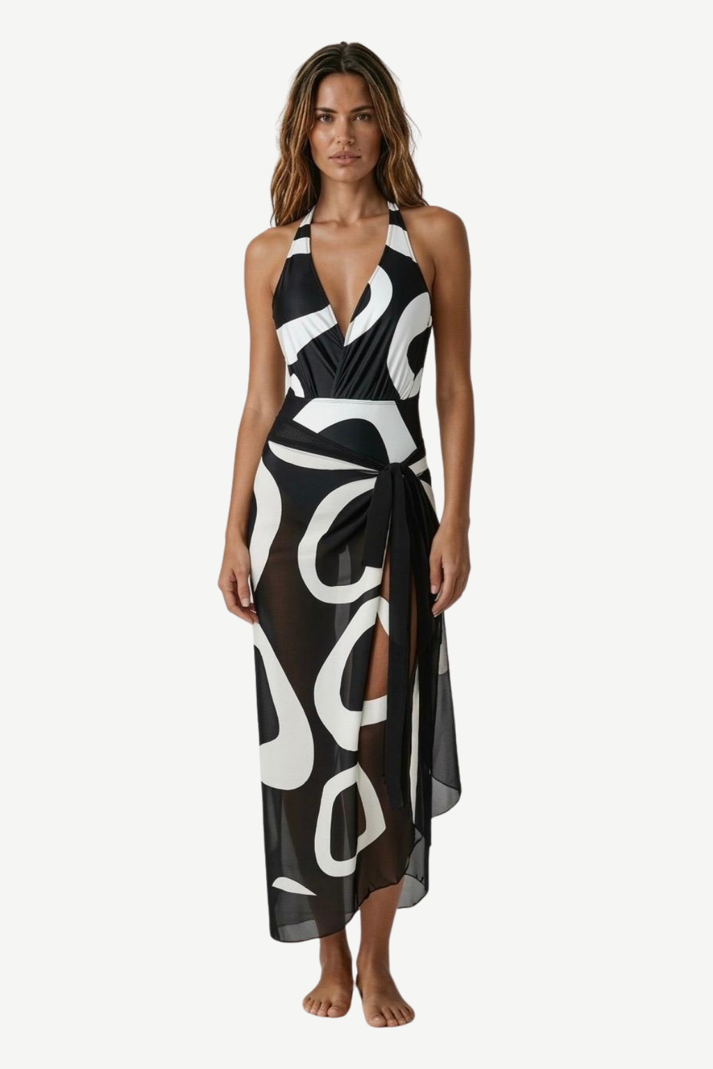 Noir Wave Mayo ve Pareo Set