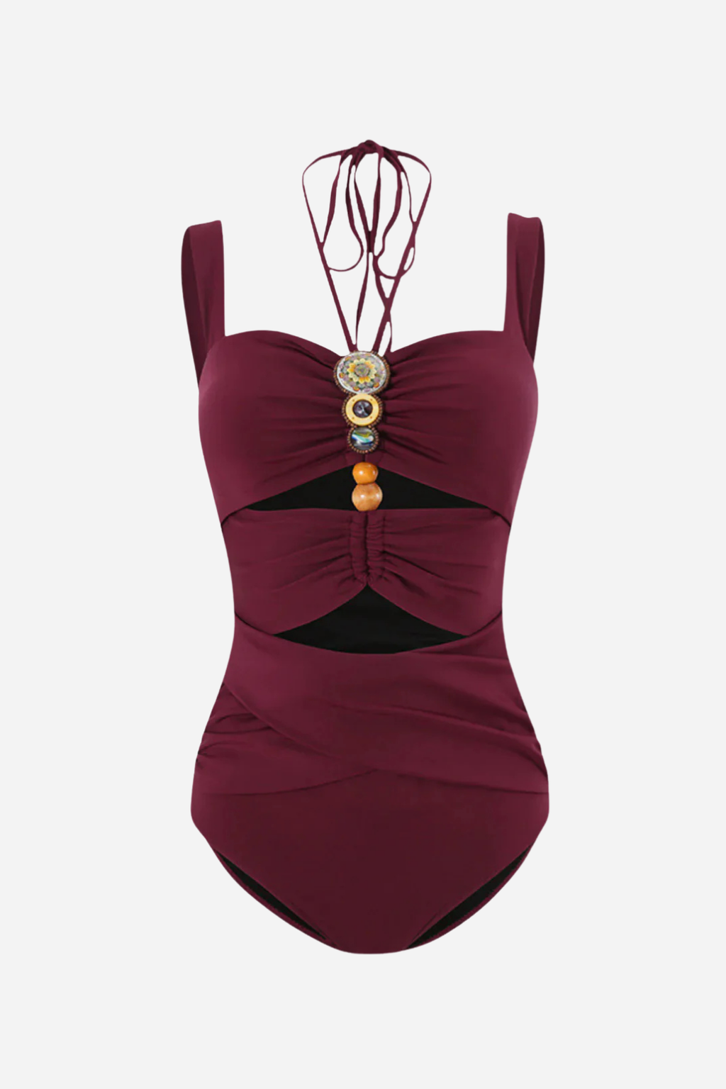 Burgundy Mayo ve Pareo Set