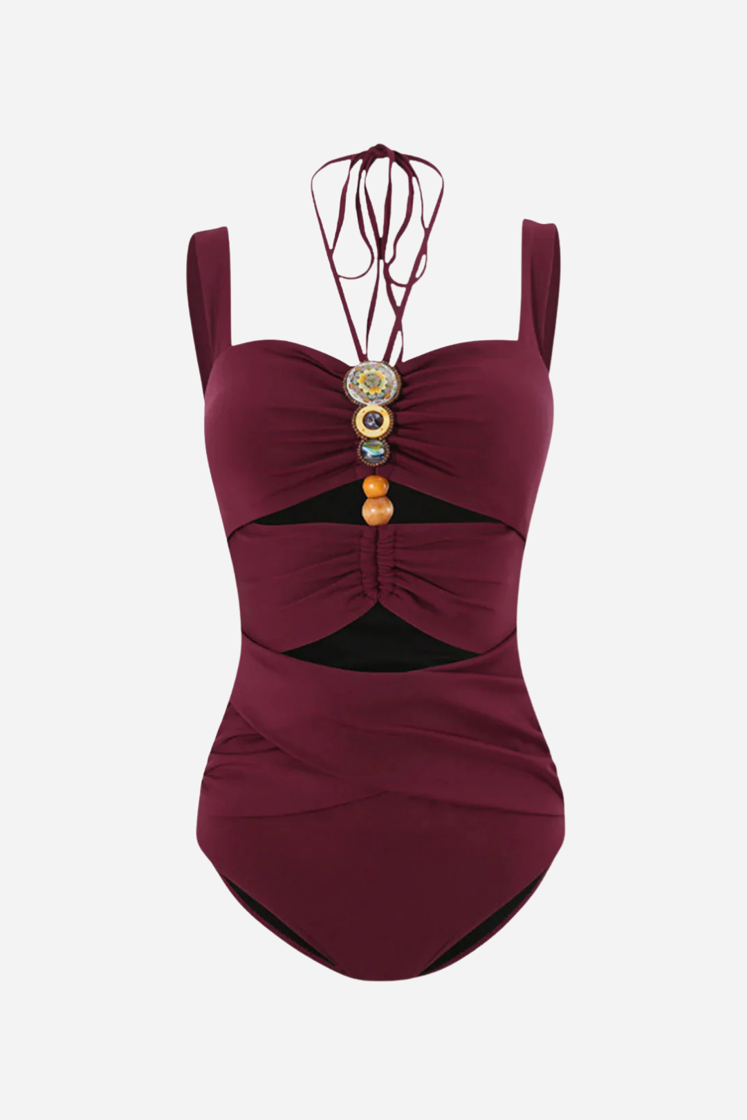 Burgundy Mayo ve Pareo Set