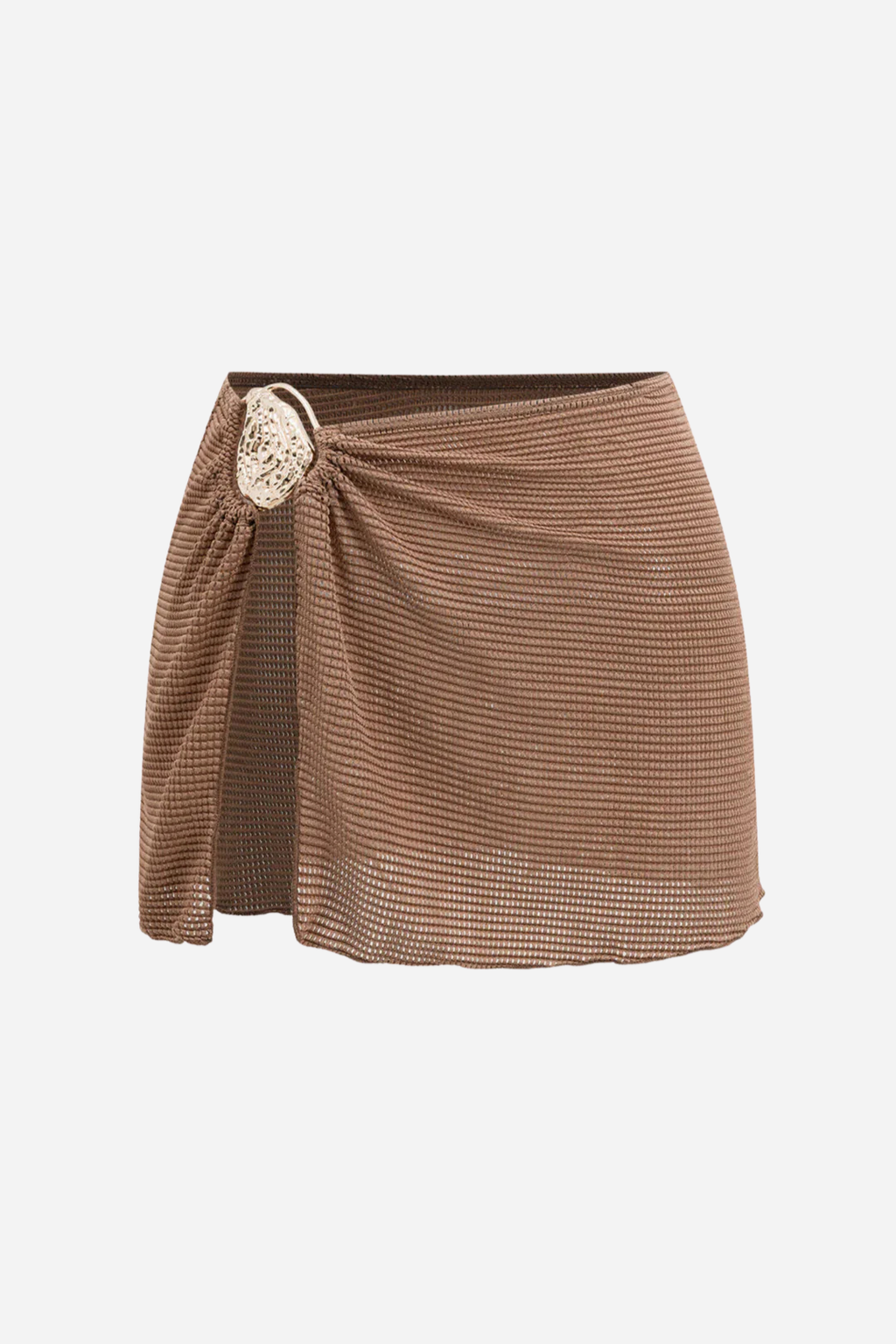 Gold Brown Bikini ve Pareo Set