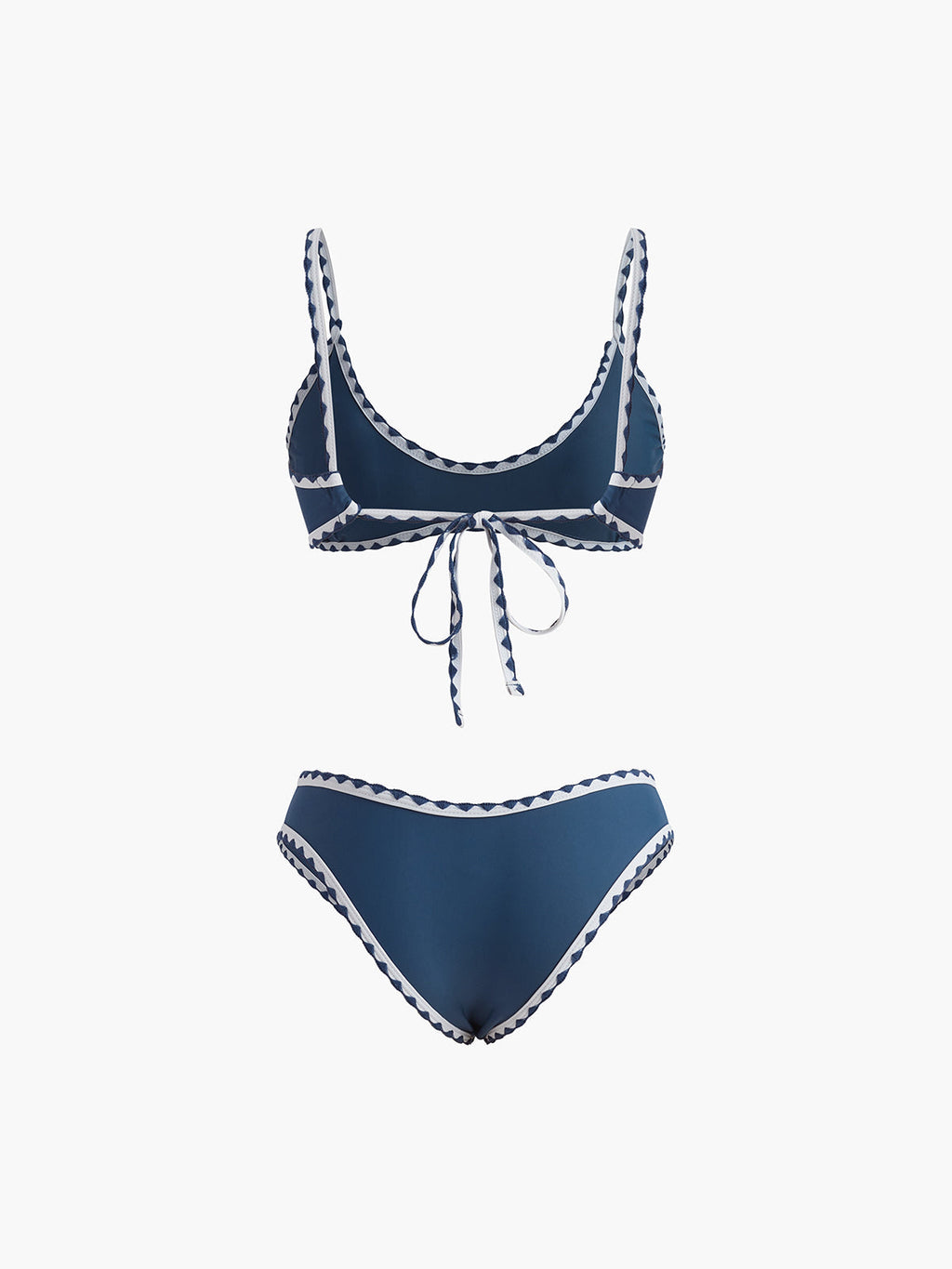 Contrast Knot Bikini Set