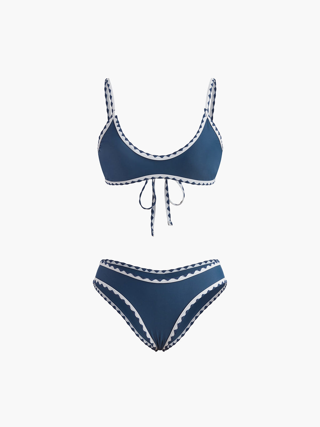 Contrast Knot Bikini Set