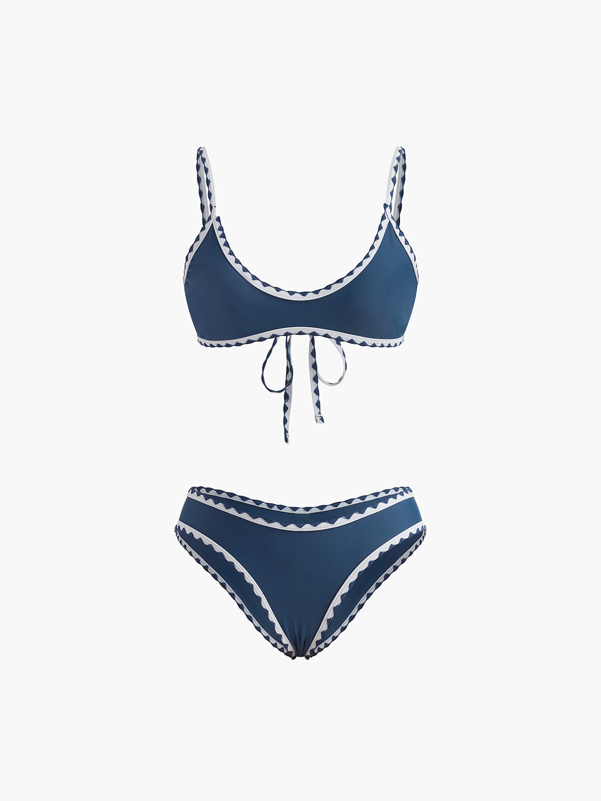 Contrast Knot Bikini Set