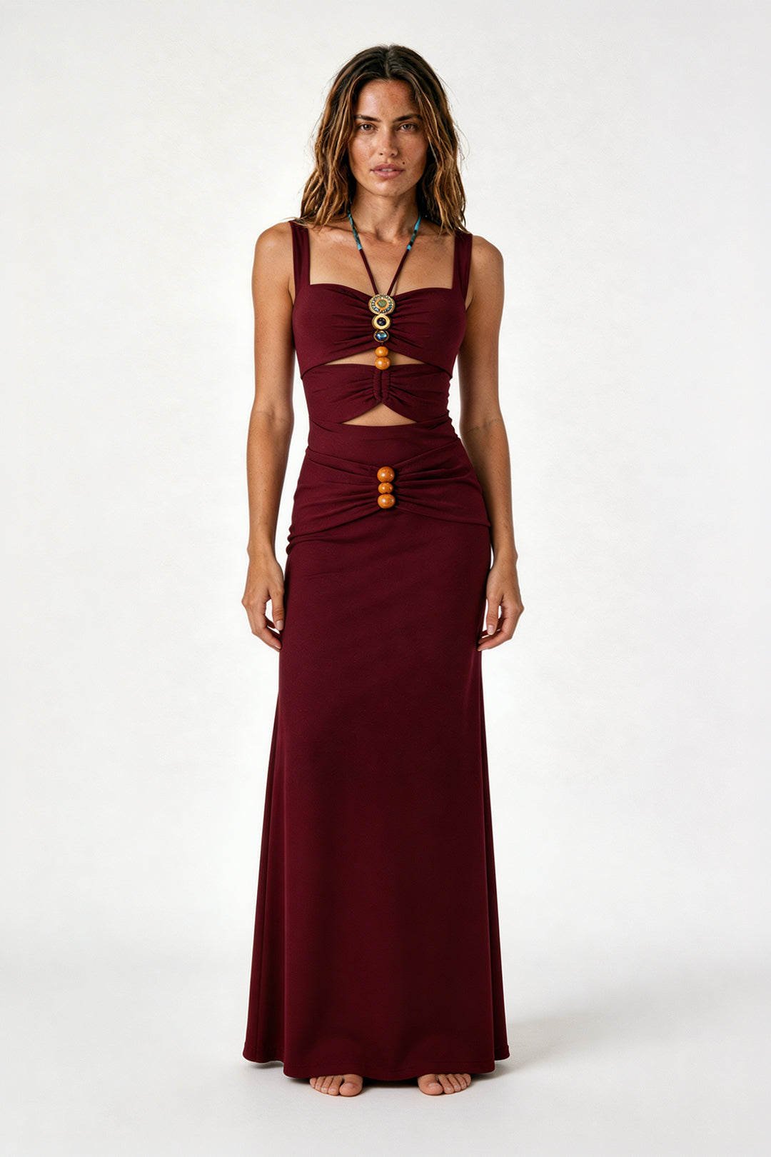 Burgundy Mayo ve Pareo Set