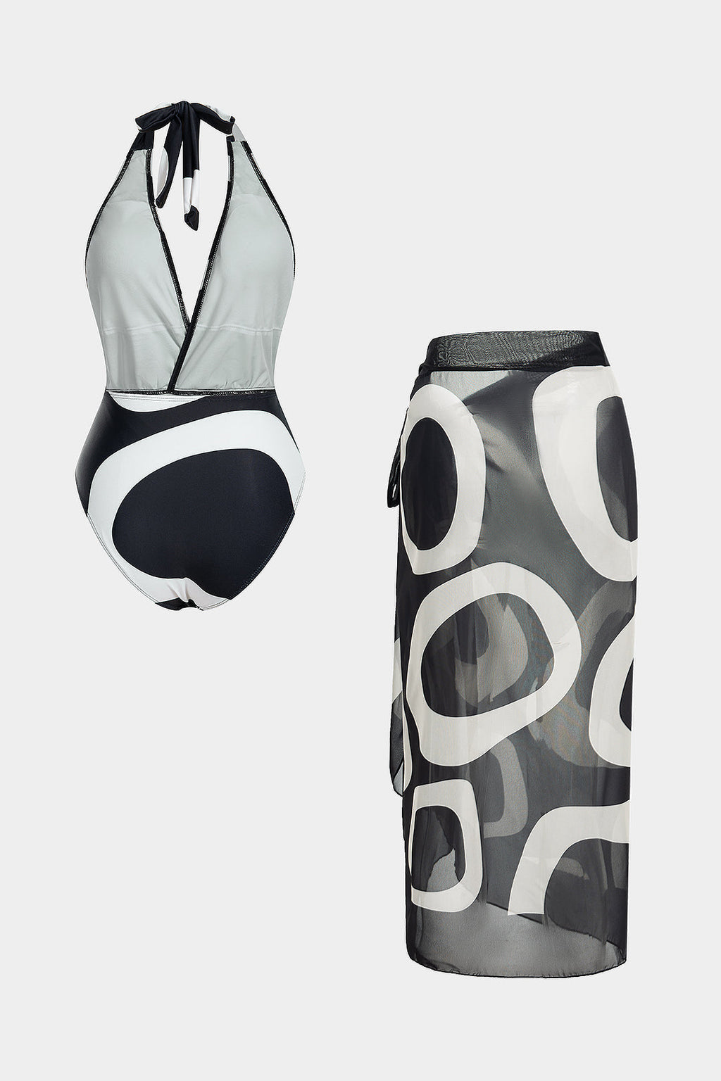 Noir Wave Mayo ve Pareo Set